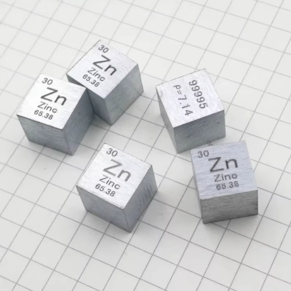Zinc Cube Ornament Metal Collection Display Decoration Scientific Research Education Model Periodic Table Enthusiast Gift