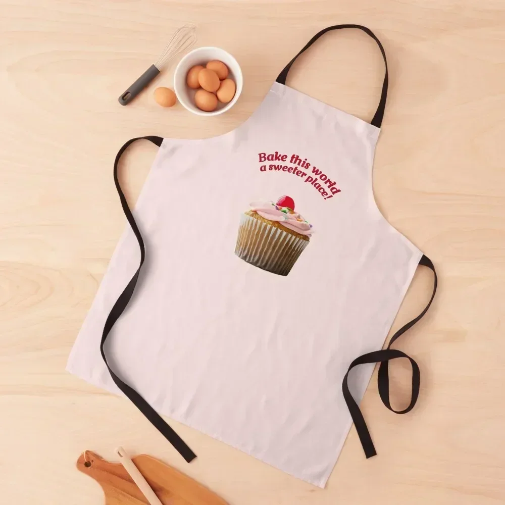 

Cherry cupcake pattern ~ Baking Addiction Collection Apron kitchen item Men kitchen esthetician Household Items Kitchen Apron