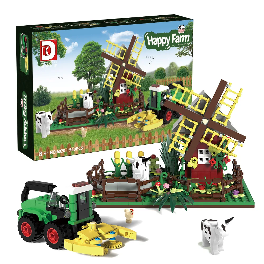 

Windmill Dairy Workshop building blocks set rural scenery enjoy Ornament Blades Able Assembly Bricks Model Toys Adult Kids Gifts