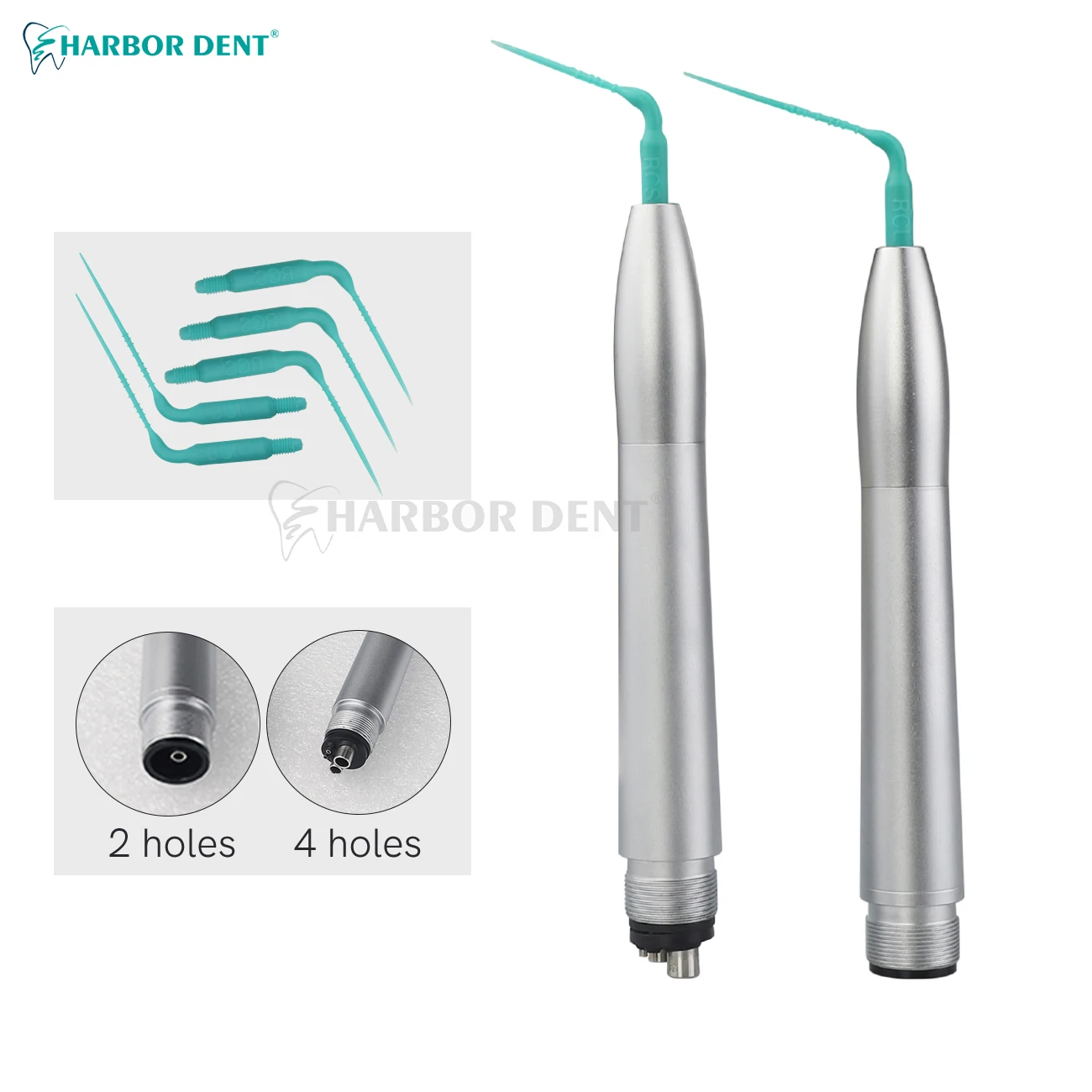 Dental Air Scaler Handpiece Activation Irrigation Perio Scaling With 5 tips Tooth Cleaner 2/4 Holes