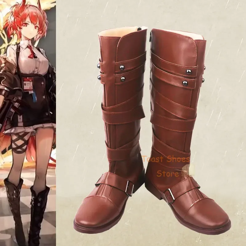 Game Arknights Fiammetta Cosplay Boots Comic Anime Game for Con Halloween Cosplay Costume Prop Shoes