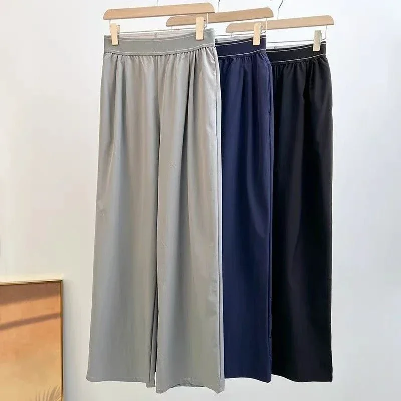 

LO Sweatpants Women's Loose Comfortable Straight Leg Wide Pants Outdoor Leisure Mountaineering High Waist Sports Yoga Pants