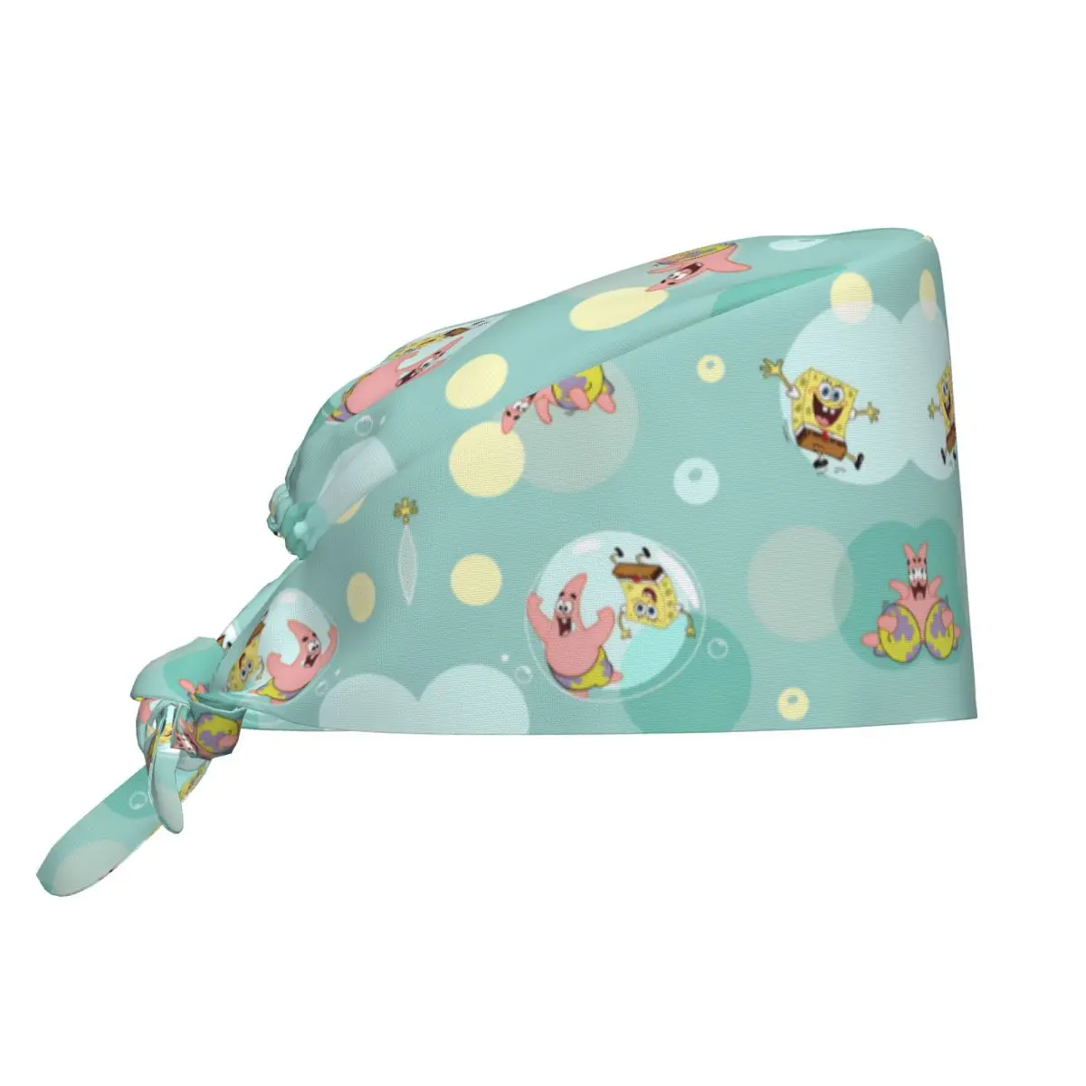 

Medical Hat S-Spongebobs Work Scrubs Hat For Women and Men Soft Comfy Nursing Hats Stylish Holder Long Hair Working Caps