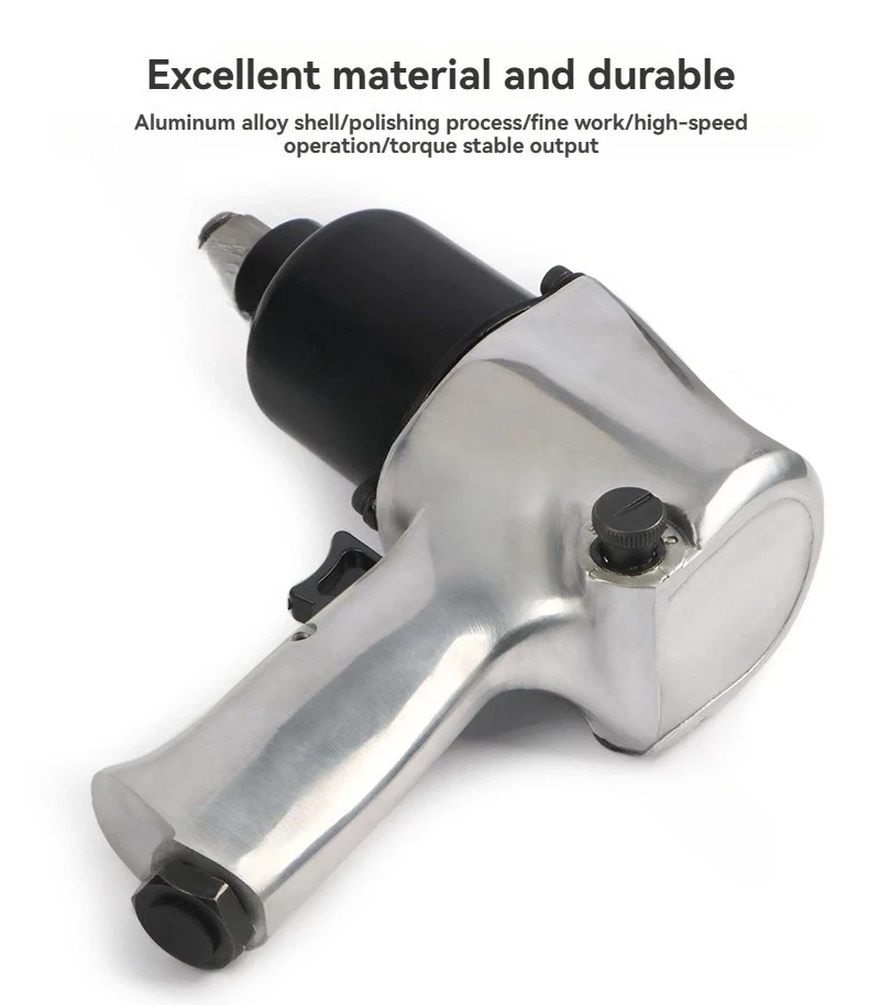 

1/2 Compact Air Impact Wrench Dual Hammer Professional Pneumatic Tool for Car Motorcycle Tire Repair & Maintenance