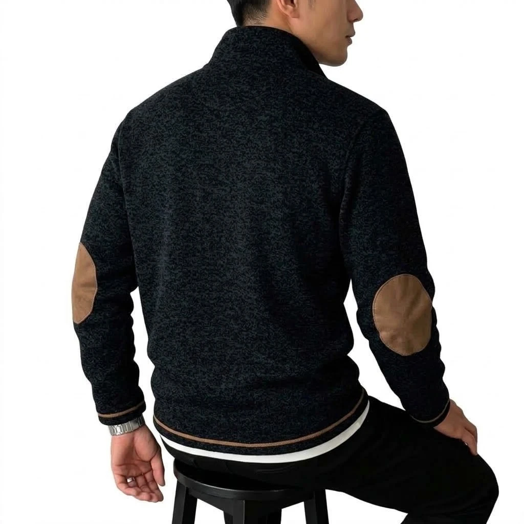 Neue Herren Winter Pullover Sweatshirts Fleece Reißverschluss Sweatjacken Lässiger Stehkragen Warme Thermo-Oberbekleidung Schwere Jacke Mantel – Detail 6