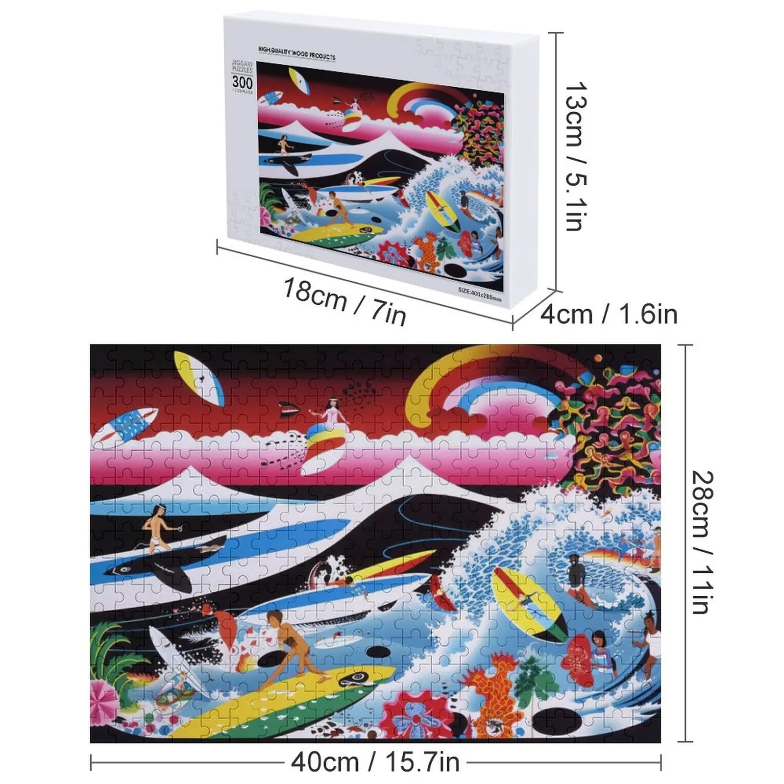 Rompecabezas de surf colorido Regalos personalizados Rompecabezas de juguete para bebé personalizado