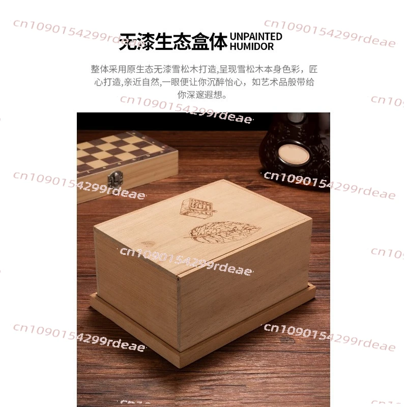 

Хьюмидор для сигар из натурального кедрового дерева | Большая емкость для старения 30-сигнала сигар