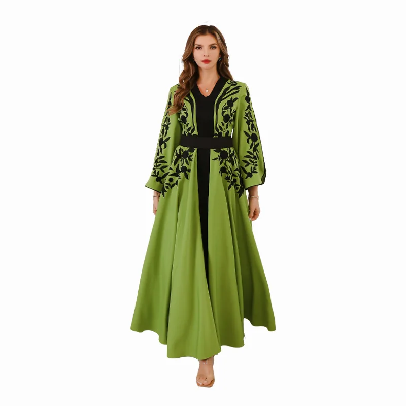 Moroccan Kaftan Abaya for Women Dress Embroidery Jalabiya Party Long Robe Dubai Vestidos Saudi Eid Muslim Ramadan Dresses