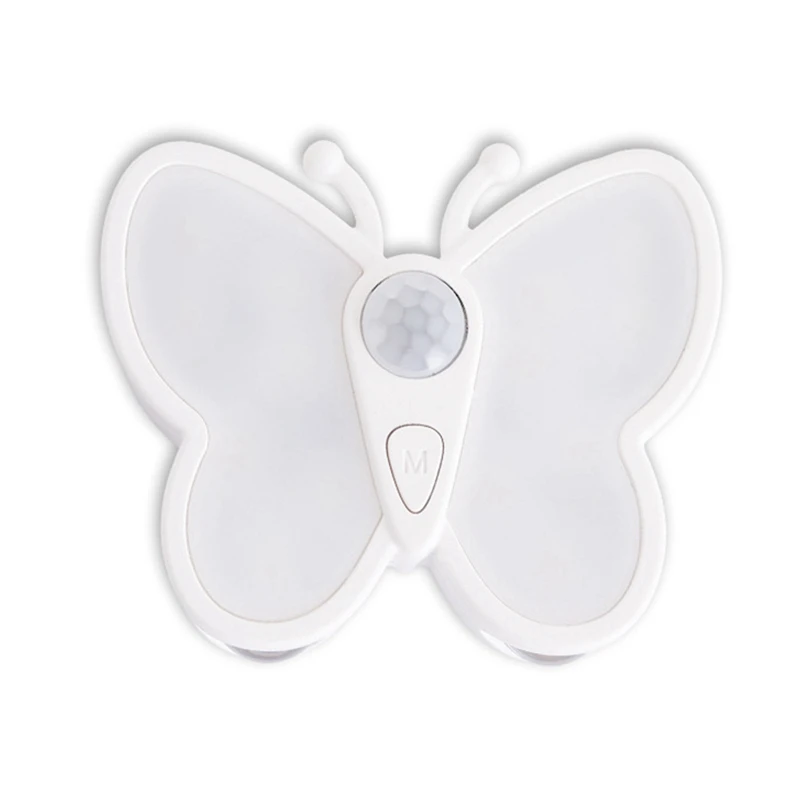 Butterfly Motion Sensor Night Light LED Under Cabinet Light Rechargeable Night Lamp Wardrobe Stair Bedroom Kitchen Light