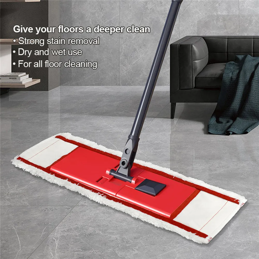 Pano de esfregão molhado e seco reutilizado, Super Absorvente, Lavável na máquina, Substituição plana do esfregão, 3pcs