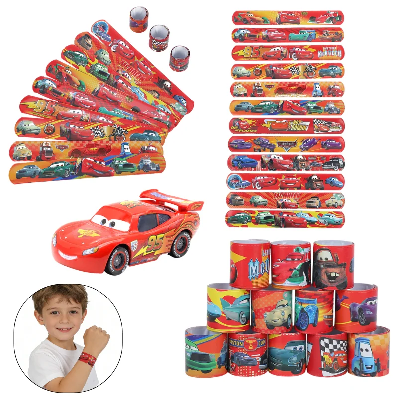 Lighting Mcqueen Birthday Decor - @NEW12/36pcs Cars Slap Bracelets Party Favors