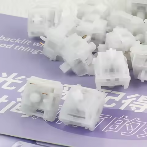 Phynikeys HMX First Encounter Switch Linear RGB 42g 5Pin PA POM PA66 Switch HiFi Smooth Mechanical Keyboard Custom Gaming Switch