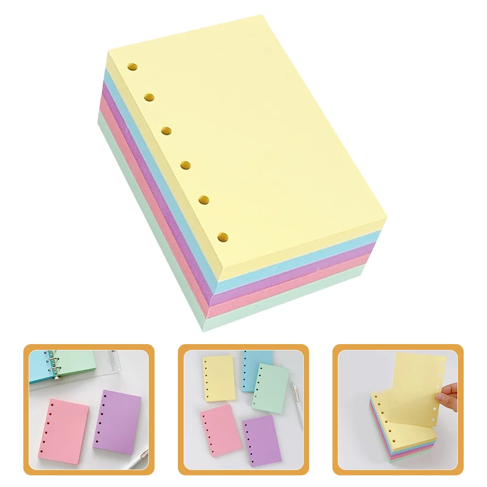 250 Pages Loose Leaf Notebook Paper Color Macaron Mini Binder Refill Loose-leaf Refillable Planner