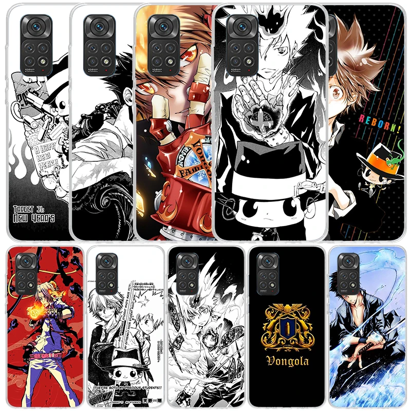 Katekyo Hitman Reborn Phone Case For Xiaomi Redmi Note 13 12S 12 11S 11 11T 11E Pro Plus 10S 10 9S 9 8T 8 7 + Soft TPU Back Cove