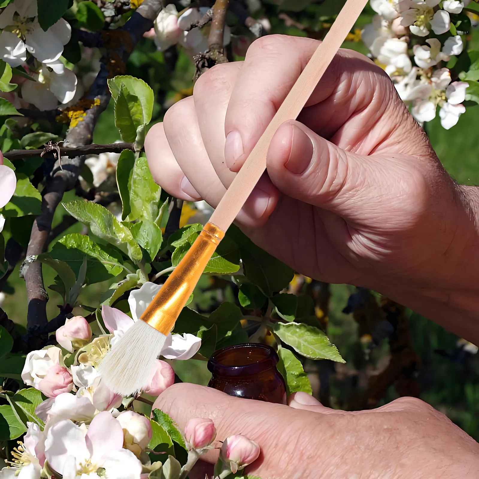10Pcs Garden Pollination Brush Soft Tip for Tomato Pepper Fruit Tree Flower Pollination Portable Reusable Manual Pollinator Tool