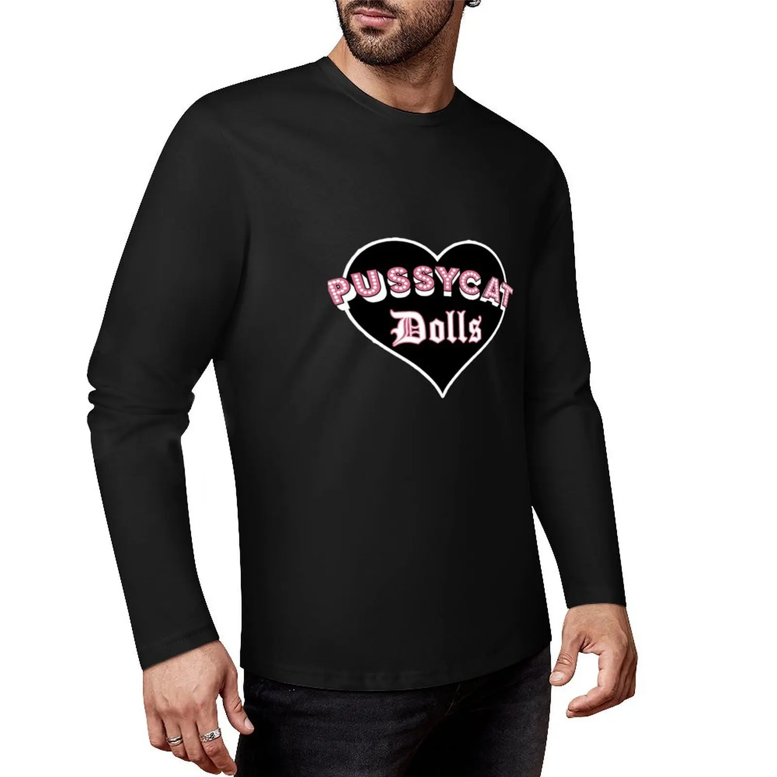 Pussycat Dolls reunion logo Long T-Shirt black t shirts sublime t shirt t-shirts man t shirt for men