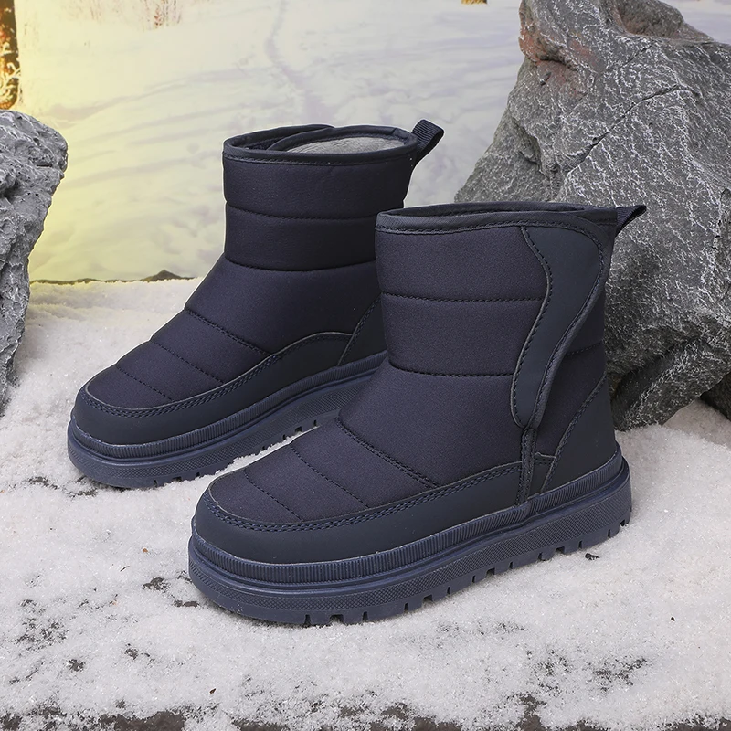 

New Winter Warm Children Snow Boots Plush High Top Anti-Slip Casual Kid Good Waterproof Cloth Shoes Thicken Boy Girl Cotton Shoe