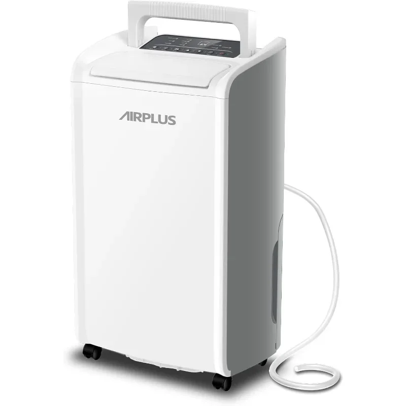 AIRPLUS Dehumidifier for Basements and Homes with Drain Hose, High Efficiency, Double Protection and Multiple Smart Modes