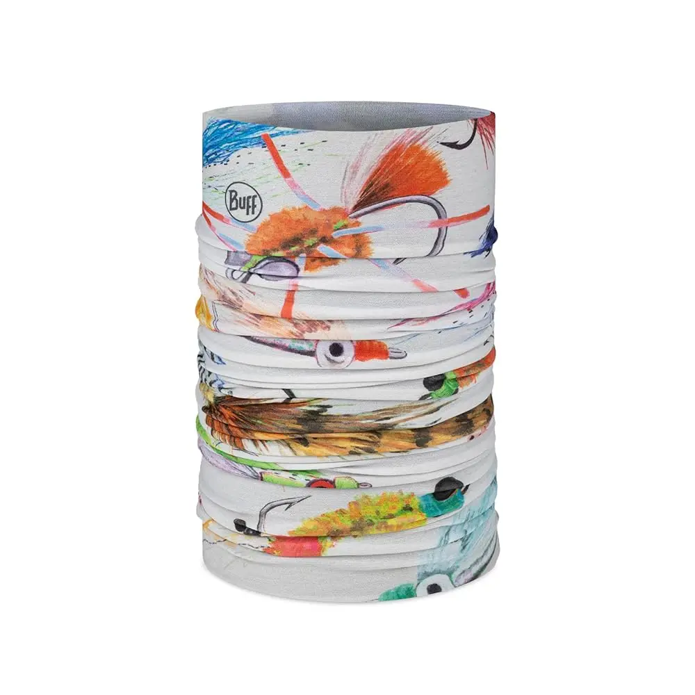 CoolNet UV Neck Gaiter, Protección Solar UPF 50, Transpirable, Versátil, Máscara Facial de Secado Rápido, Diseños de Pesca, Talla Adulto