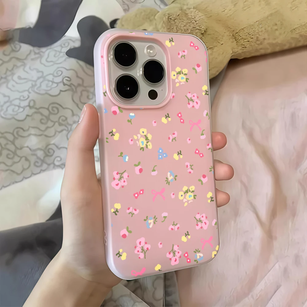 Ins Pudding Texture Phone Case For Xiaomi 14T 17 Pro Max 15 T Pro Mi 11 Lite 5G 17 Pro Cute Ditsy Floral Pattern Soft Y2k Cover view 6