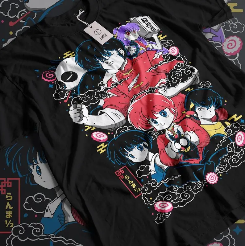 

Unisex Ranma Saotome Anime T-Shirt, Genma Panda Manga Shirt