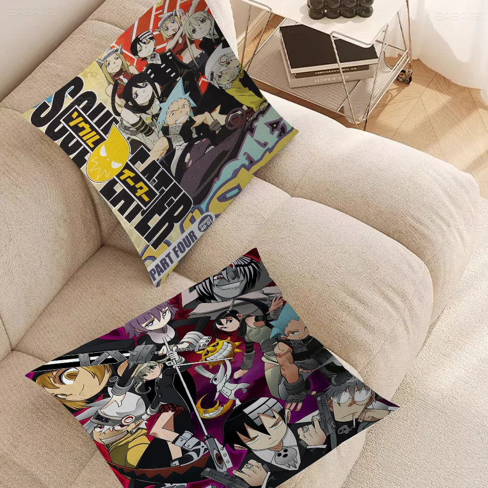 Soul Eater Maple Design Cushion Cover Happy Autumn Harvest Decor Holiday Decorati Pillow Cover