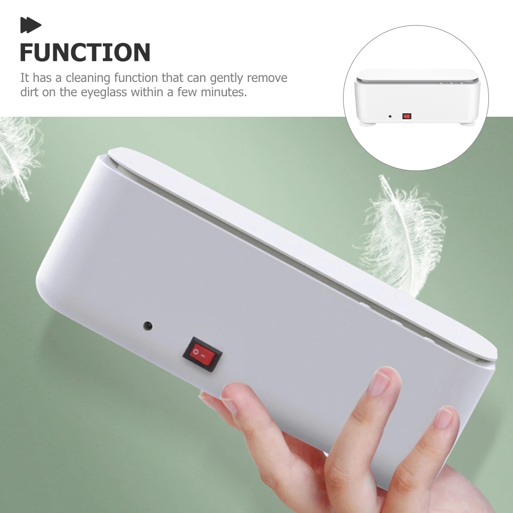 

Multi Functional Usb Jewelry Cleaning Machine Watch Glass Denture Wash Case Portable White