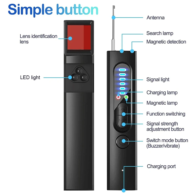 Hidden Camera Detectors Anti Spy Detector Camera Detector Privacy Protector GPS Detector RF Signal Listening Device Detector