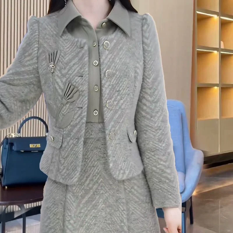 

Advanced High-end Fashion Elegant Skirt Set For Women In Spring 2025 New Top And Skirt Slim Fit Two-piece Set For Women