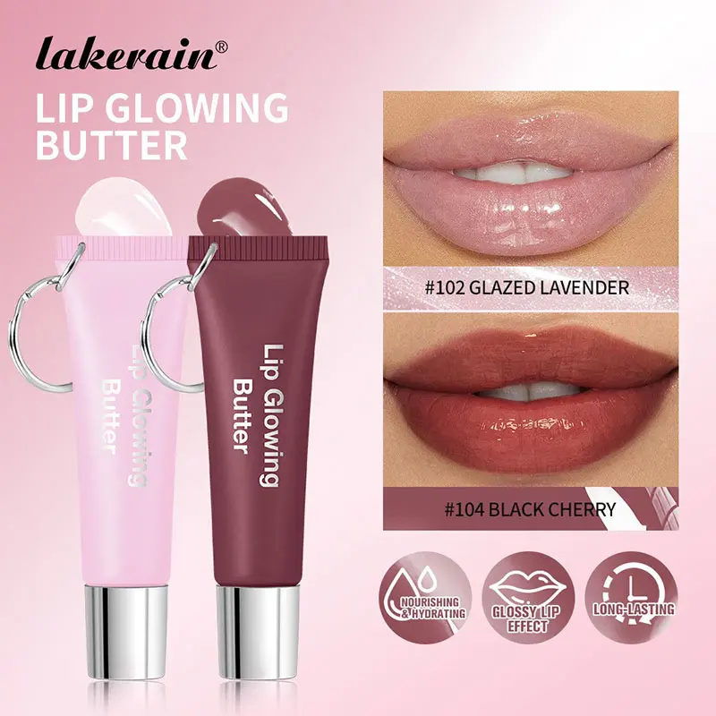 Korean Brand Lip Gloss New Lip Gloss Butter Balm Deeply Moisturizes Plumps Lips Students 5 Colors Of Portable Lip Gloss Pendants