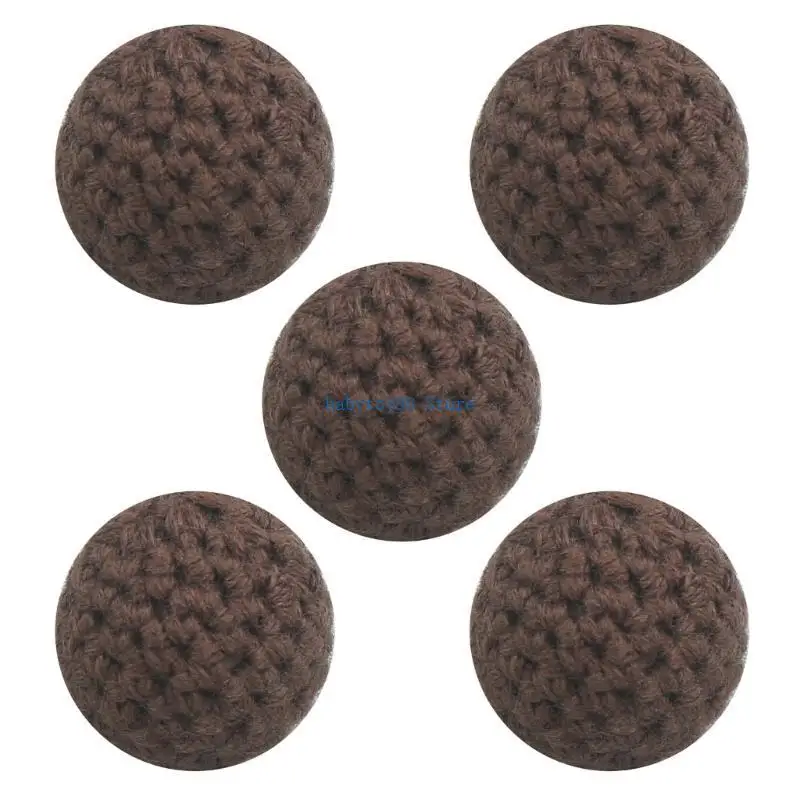 Y4UD 5 قطعة حبات الكروشيه 16 مللي متر الخرز الحرفية الملونة لصنع هوة كليب سلسلة مفاتيح قصيرة قلادة الزينة الحرفية #3