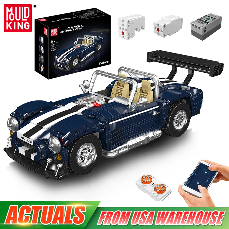 Mould King 13215 Technical Car Toys The RC Motorized Cobra Car Building Block Assembly Racing Car Model Brick Kids Christmas Gift