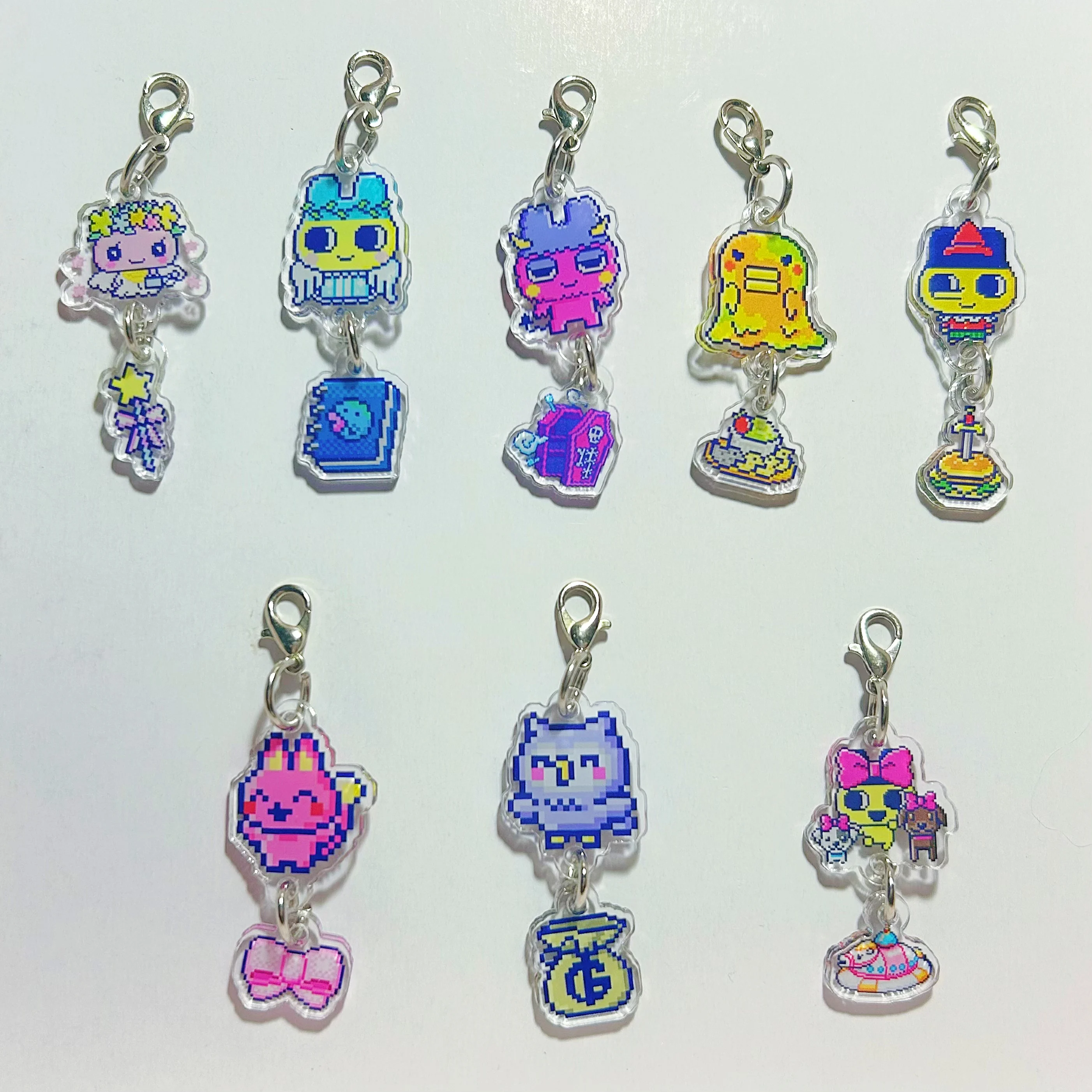 

Тамагочи Пиксельные подвески для еды - милый пиксельный стиль, подвесные украшения для еды