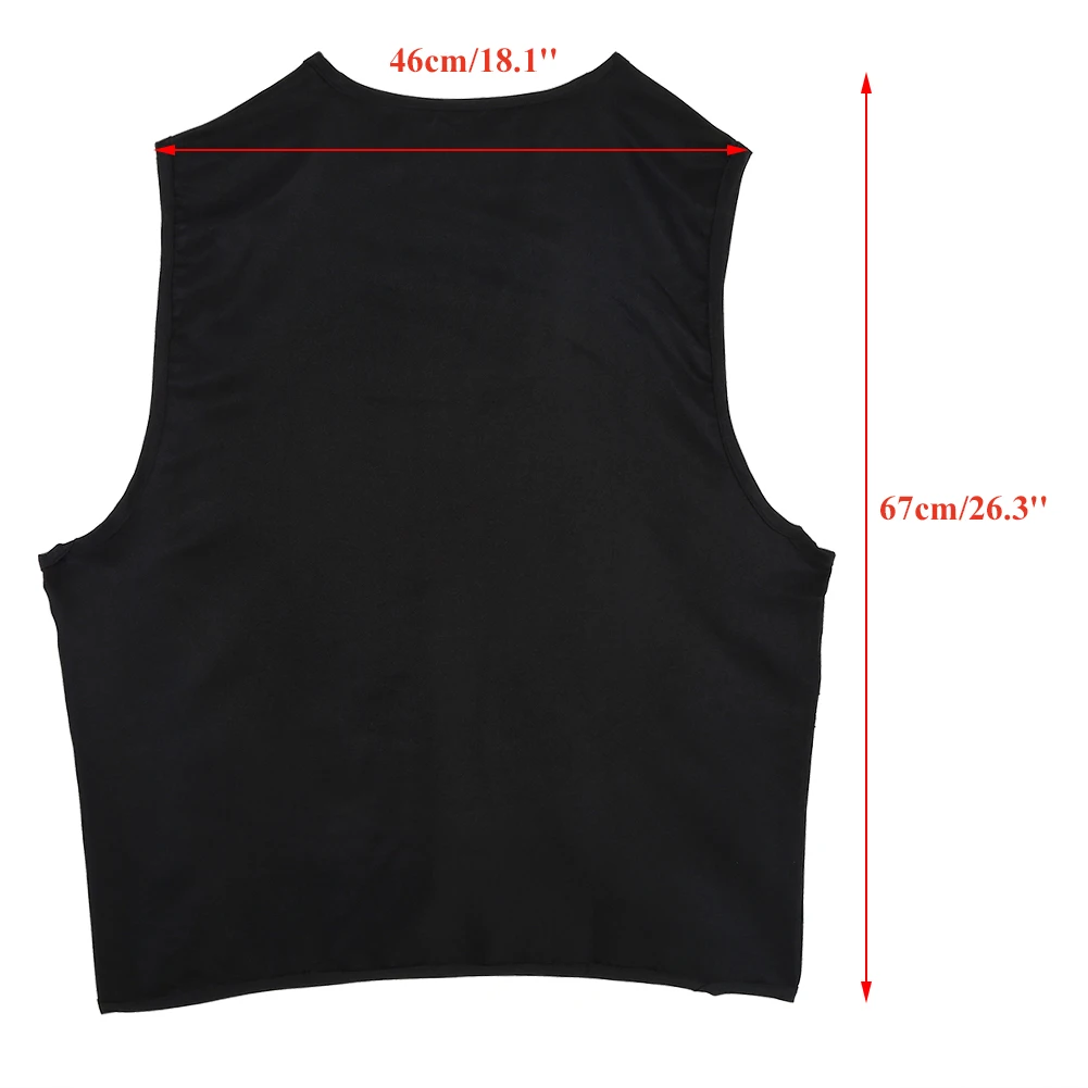 Men Outdoor Fishing Vest Hunting Jacket Comfort Sportswear Multi Pockets (Black 3XL)