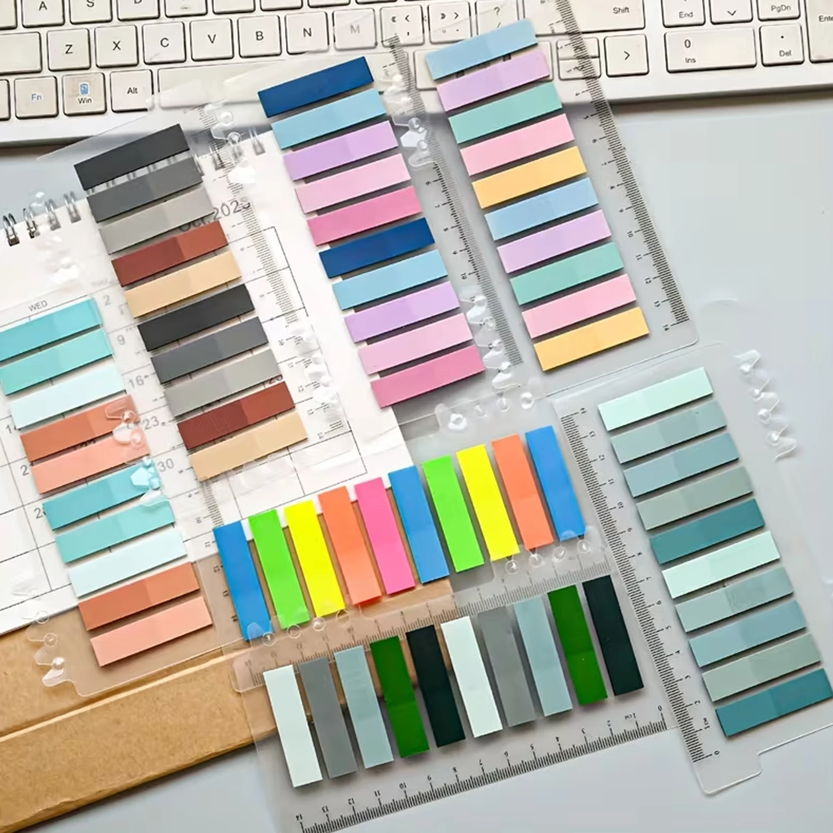 200 Sheets PET Transparent Waterproof Writable Index Tabs Sticky Page Flags Book Marking Labels Back To School Stationery
