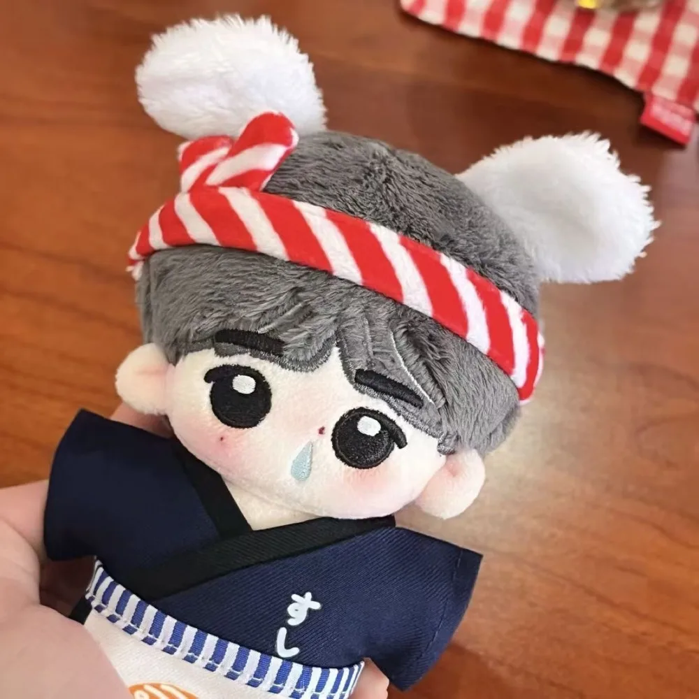 Vestiti Sushi Chef 10 cm Vestiti di cotone Vestire Abiti in stile giapponese Vestito Grembiule Set di vestiti adorabili 10 cm di cotone