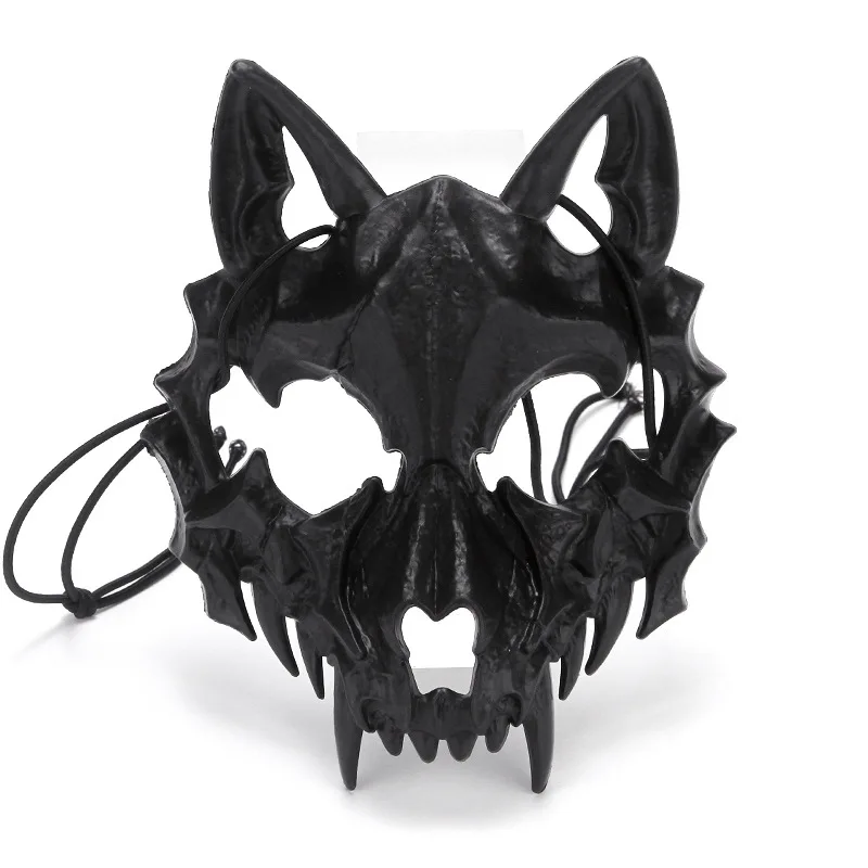 Masque de crâne de loup réaliste – Casque de cosplay pour Halloween, costume de loup-garou viking, accessoire de photographie fantastique sombre - France