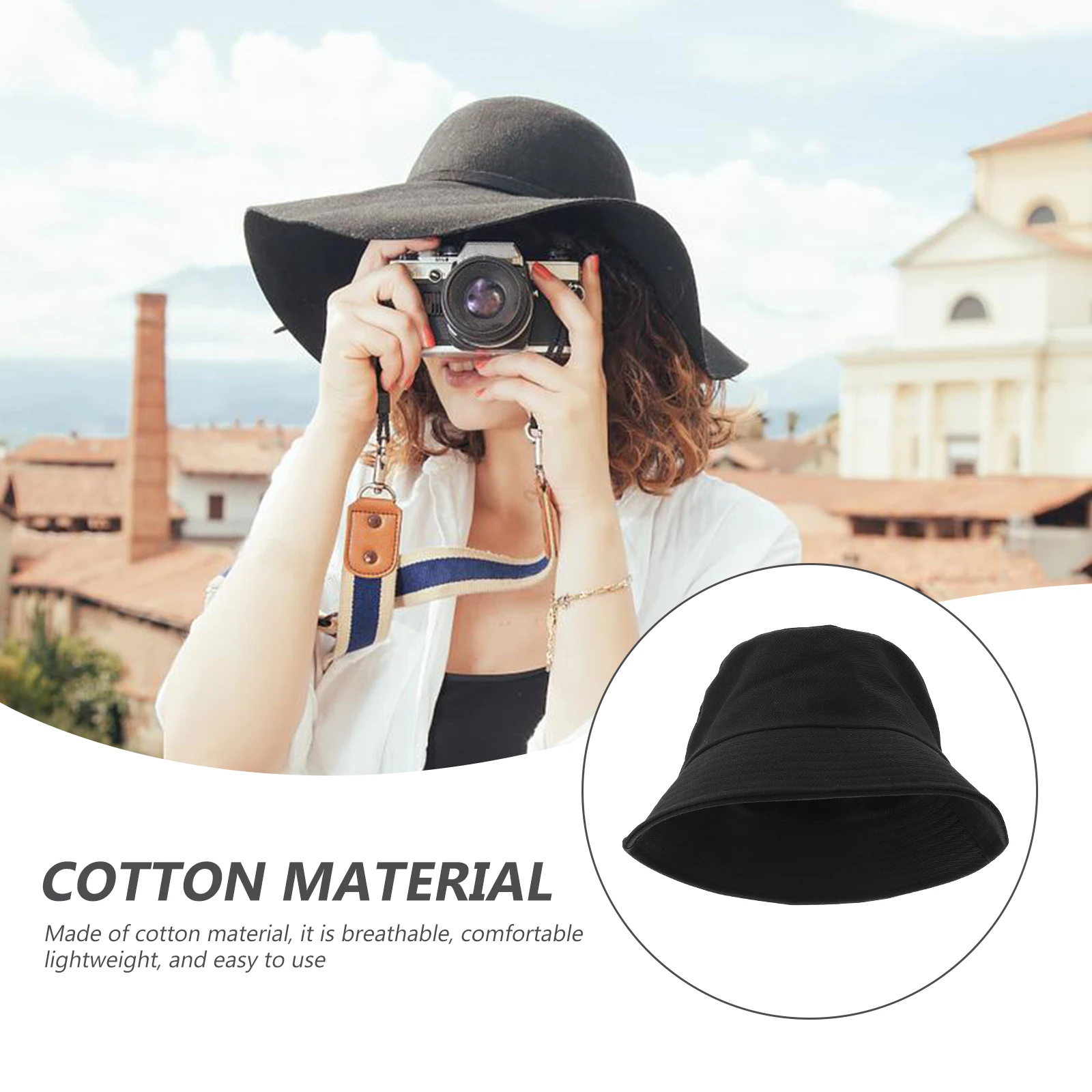 

Cotton Fisherman Bucket Hat Sun Protection For Summer Beach Outdoor Lightweight Comfortable Uv Protection Wide Brim Fashion Sun