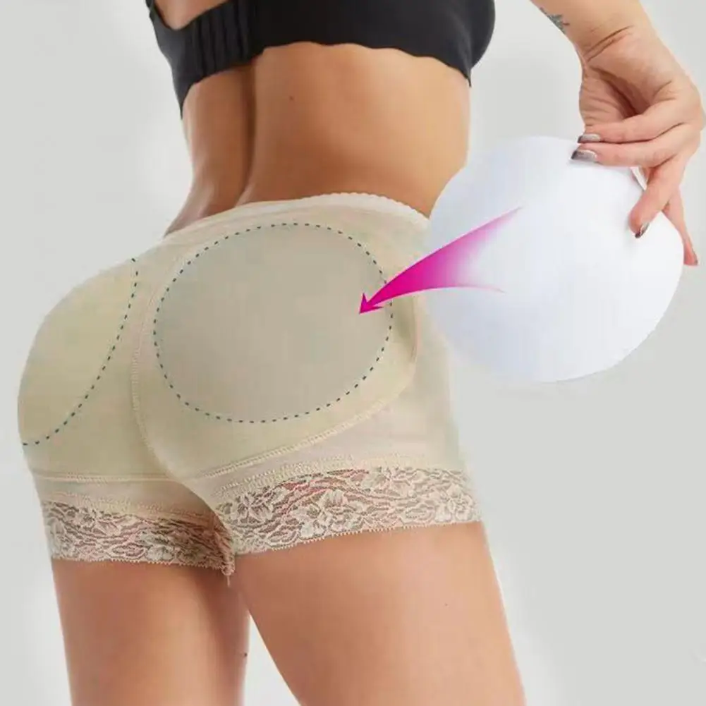 

Women Underpants Fake Buttock High Waist Tummy Control Butt Lifted Seamless Soft Breathable Elastic Butt Lifter Body Shaper Pant