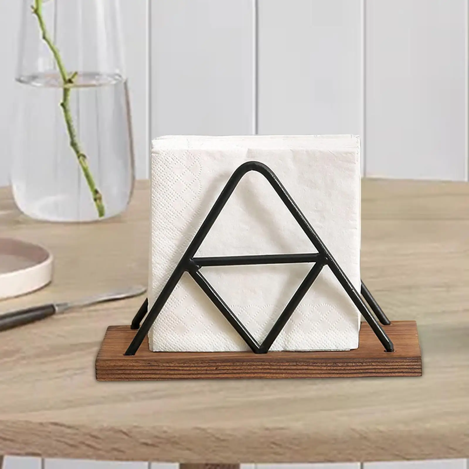 Paper Napkin Holder Organizer Tabletop Paper Napkin Holder Stand for Dining Table Kitchen Countertops Indoor Outdoor Use