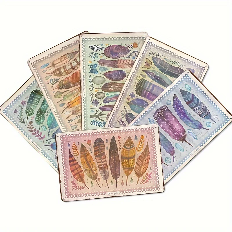 6 قطعة معدن القصدير تسجيل ريشة مضحك الرجعية جدار الفن للمطبخ الحمام ديكور المنزل الهدايا تسجيل 20.32x30.48 سنتيمتر