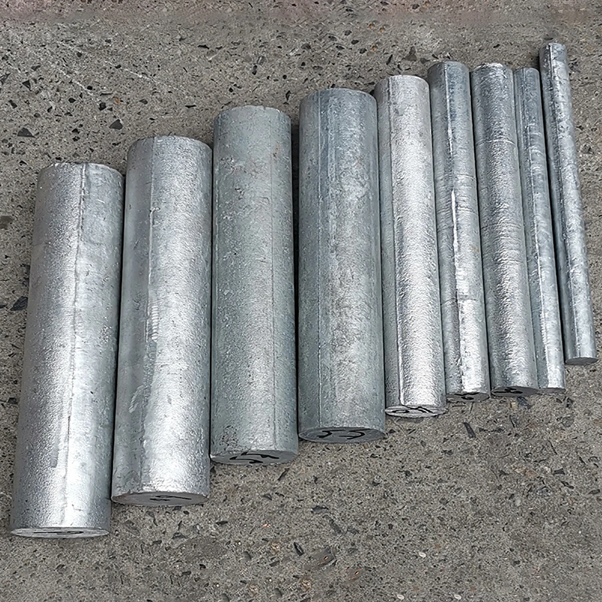 100 / 300mm Zinc Rod Diameter 2mm to 30mm High Purity Zn Ingot Round Bar Anode Electroplating DIY customize