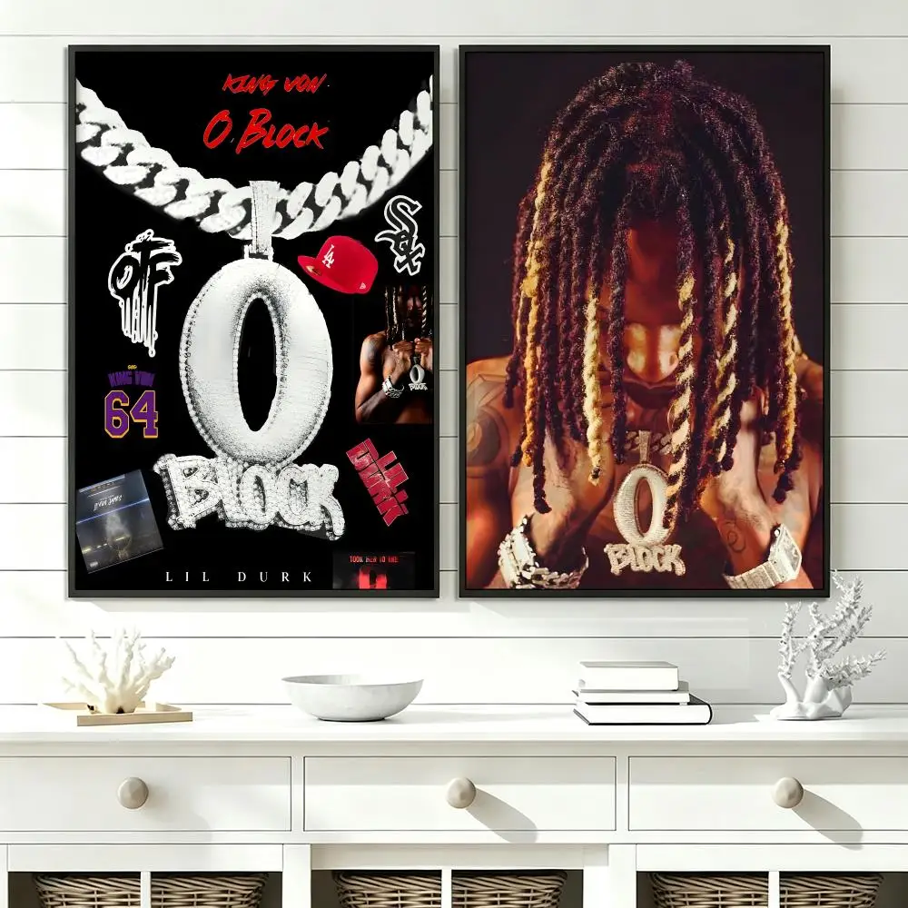 music King Von Poster Poster HD Trendy SelfAdhesive Wall Art Print For Living Room Bedroom Dorm Office Home Gift