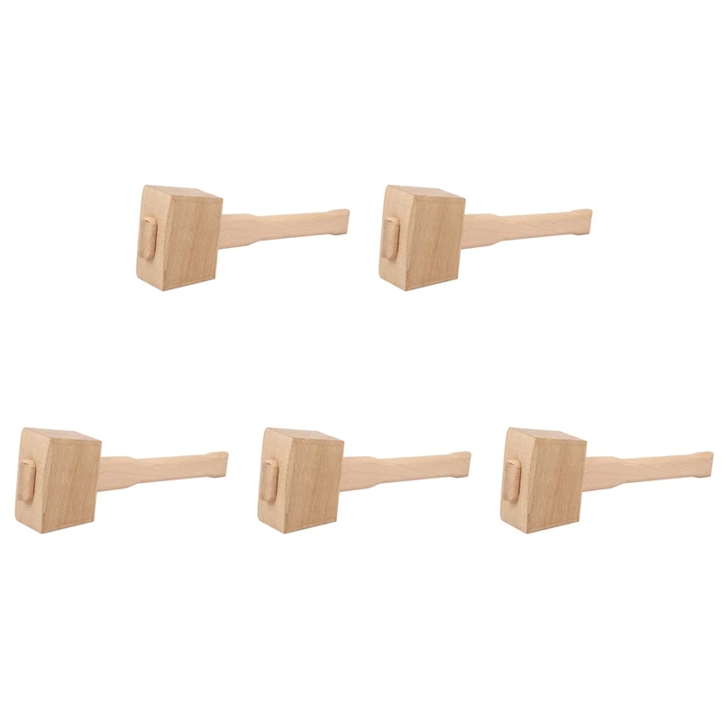 

【HOT】5Pcs 250Mm Beech Solid Carpenter Wood Wooden Mallet Hammer Handle Woodworking Tool