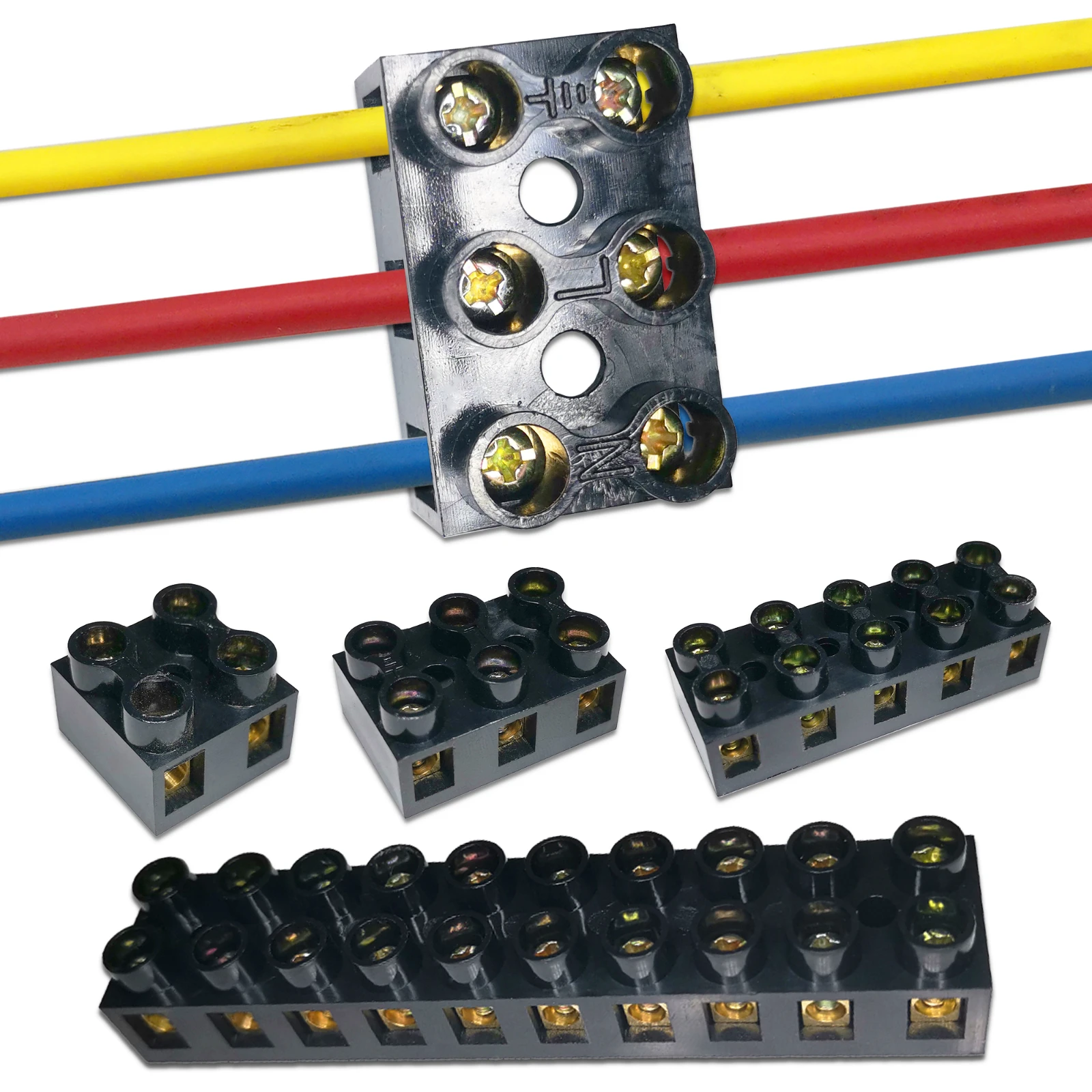 

High Power Splitter Quick Wire Connector X5-10 Terminal Block Electrical Cable Junction Box Connectors 10A/20A/60A 500V 10PIN