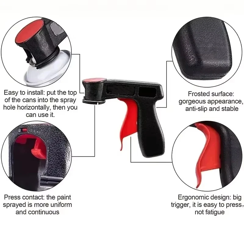 

Plastic Spray Paint Handle Universal Reusable for Car Color Film Pasting Self Spraying Gun