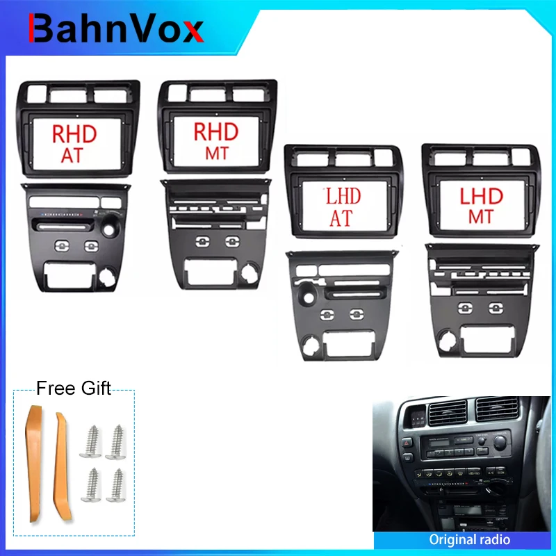Panel de Radio para Auto de 9 Pulgadas para TOYOTA Corolla Sprinter 1991-1997, Kit de Panel de Consola Estéreo con Arnés de Cables y Adaptador