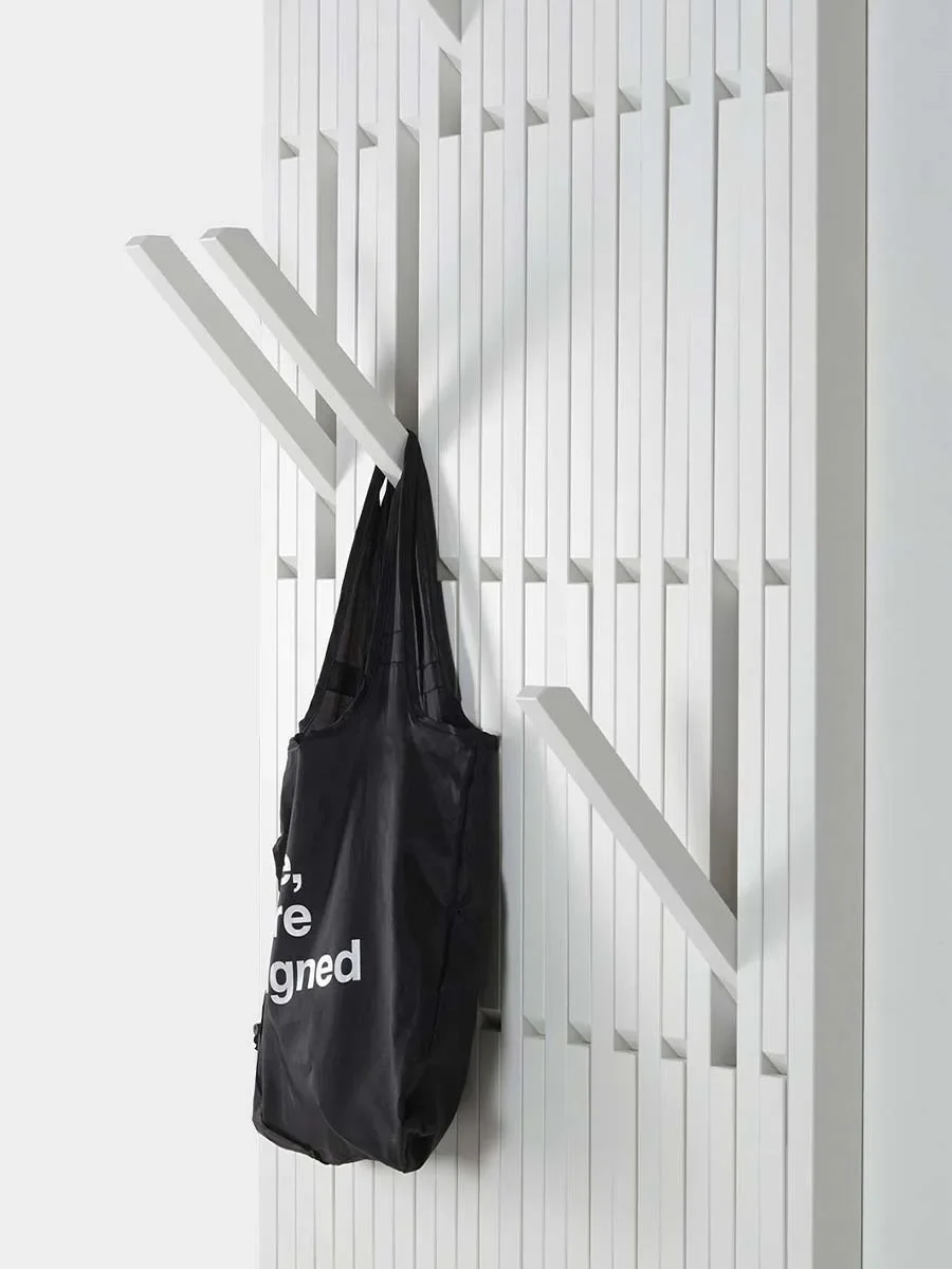 Solid wood ash wood piano keys hanger wall hanging clothes board wall white home coat rack entrance