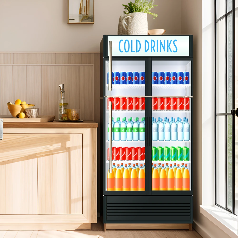 Colorful Fruit & Cold Drink Vending Machine Fridge Cover Sticker DIY Upright Refrigerator Renovation Wallpaper Home Decoration