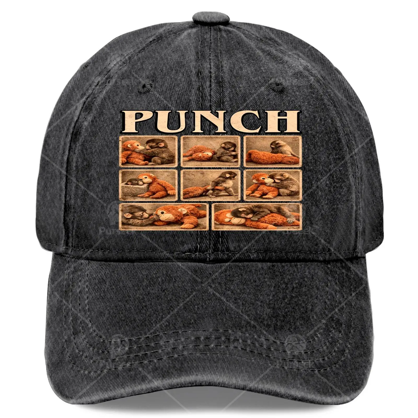 Retro Monkey Print Baseball - Suitable for Christmas Gifts, Games, 4th of - Lightweight Full-Body Monkey Hat with Iconic Mokey,